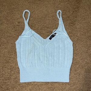 baby Blue knit tank top
